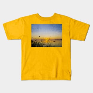 Sunset Fishing Kids T-Shirt